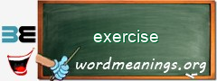 WordMeaning blackboard for exercise